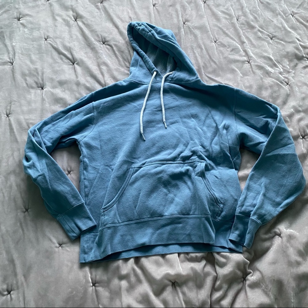 Blue Hooded Sweatshirt